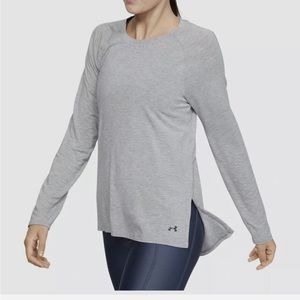 Under Armour Modal Long Sleeve Open Back Athletic Top-SAGE